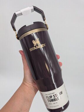 New Stanley The IceFlow Flip Straw Tumbler 30 OZ fig blossom Gloss Fall 2026